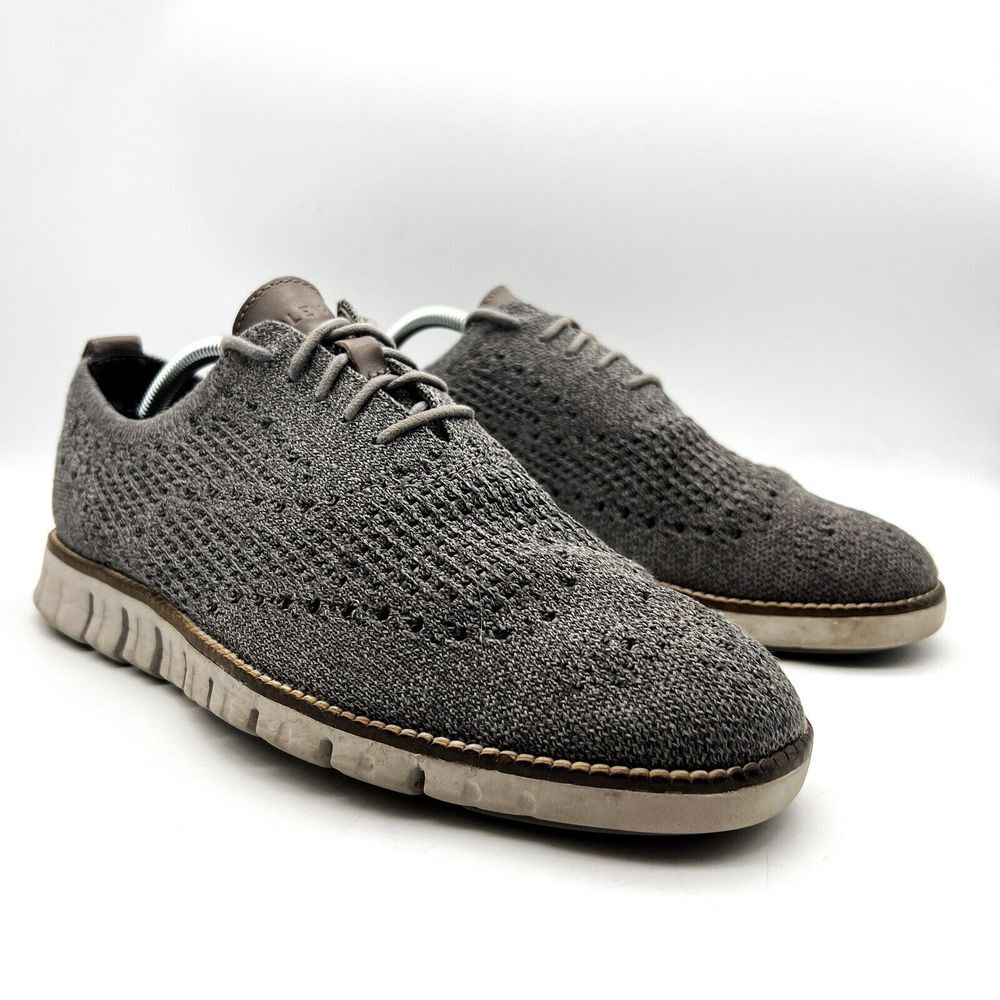 Cole Haan Shoes Mens 10M Zerogrand C32151 Wingtip Heather Grey Comfort